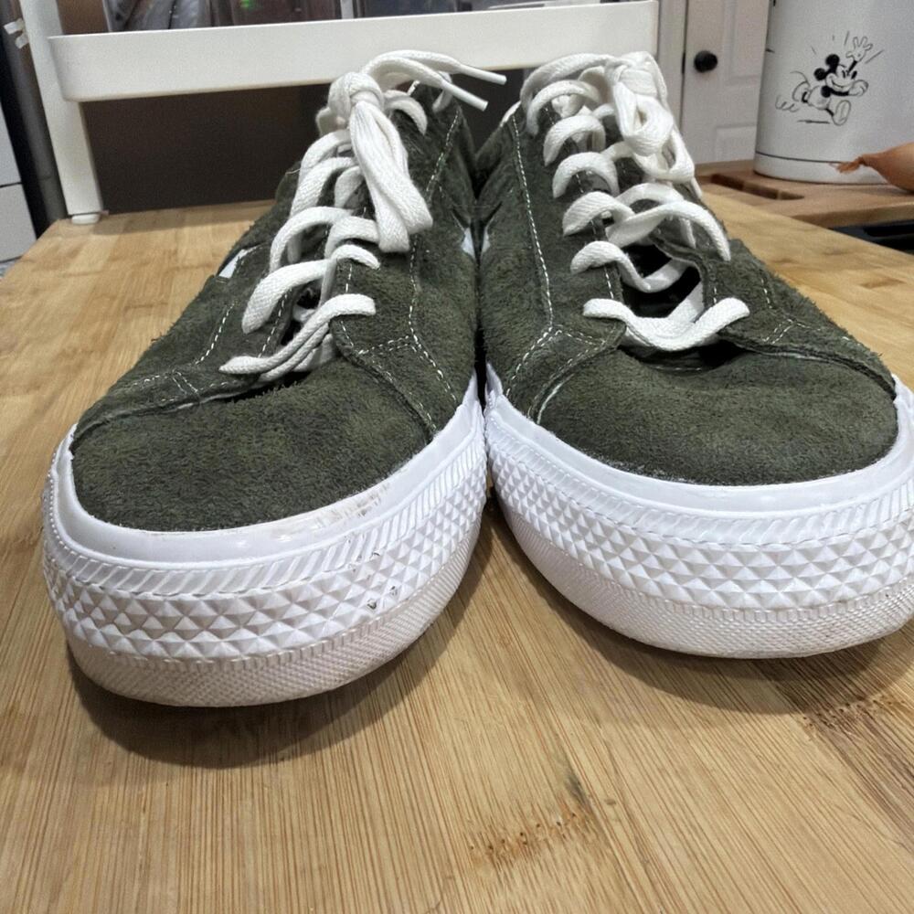 Converse Suede One Star Ox Low Mens size 13 Green White Sneaker Shoe Classic * - Picture 12 of 14